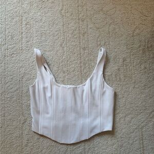 AQUA white corset tank top size M